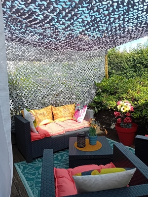 ポリエステル オックスフォード カモフラージュ セイル シェード 紫外線防止 日焼け防止